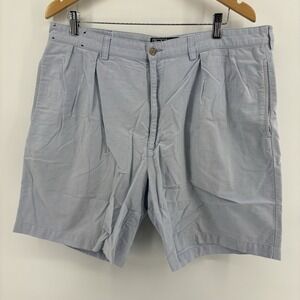 Polo Ralph Lauren Men's 38 Light Blue Tyler Chino Shorts Pleated 90s Preppy